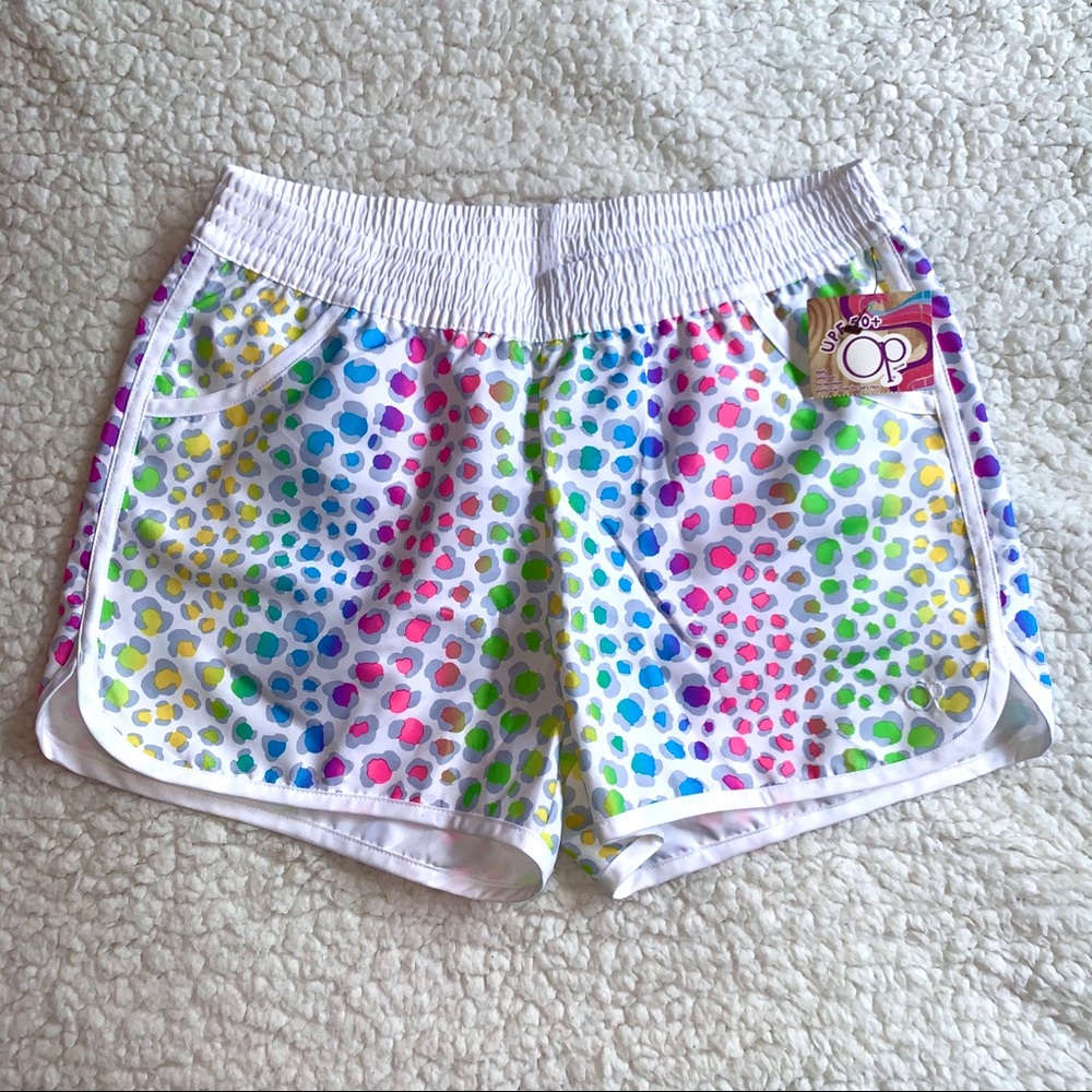 Rainbow cheetah print Op shorts